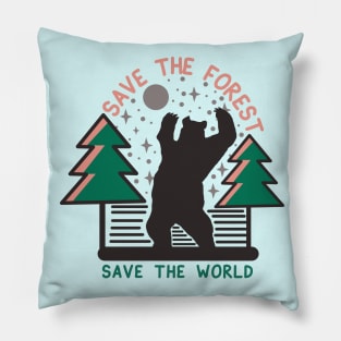 climate change - save the forest Pillow