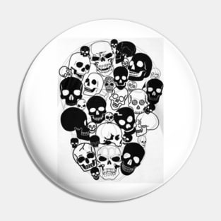 Spooky Skulls for Halloween, scary Halloween skull Pin