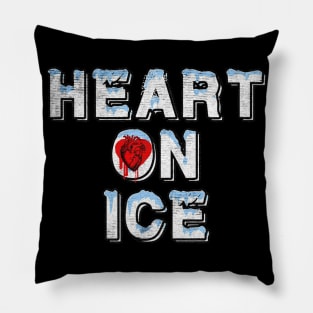 heart on ice Pillow