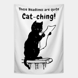 These headlines are quite eye Cat-ching!! Black Cat Tapestry