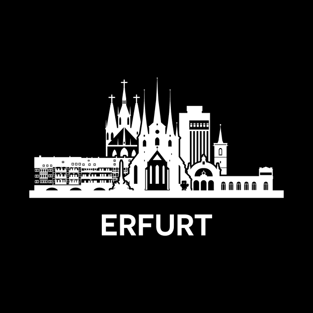 Erfurt Skyline, white by yulia-rb