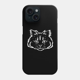 Siberian cat portrait Phone Case