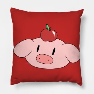 Red Apple Pig Face Pillow