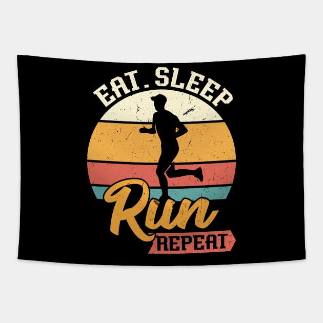 Eat Sleep Run Repeat Tapestry by Peco-Designs