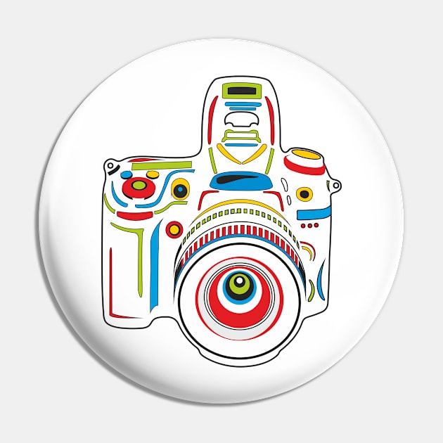 Rainbow Camera Pin by XOOXOO