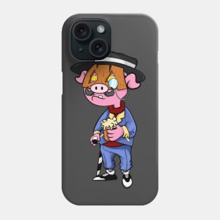 Dope Slluks piggy cartoon man chilling illustration Phone Case