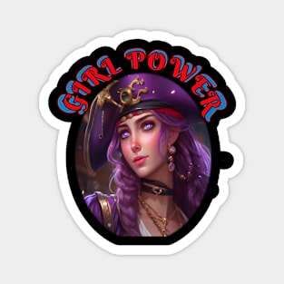 Girl power dreamy she pirate wench Magnet