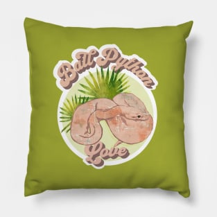 Pink Ball Python Snake Love Shirt Pillow