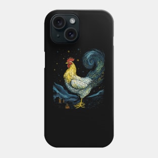 Starry Night Inspired Chicken Gifts Funny Chicken Phone Case