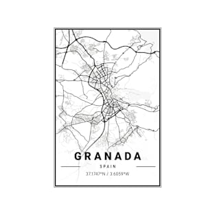 Granada Light City Map T-Shirt