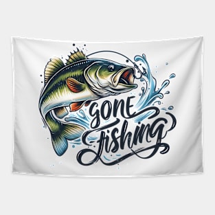 Gone Fishing Funny Quote Hilarious Sayings Humor Tapestry