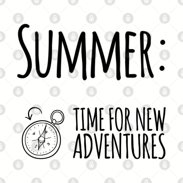 Summer time for new adventures outdoors compass by BlueRoseHeart