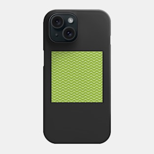 Green Wavy Lines Repeat Pattern Phone Case