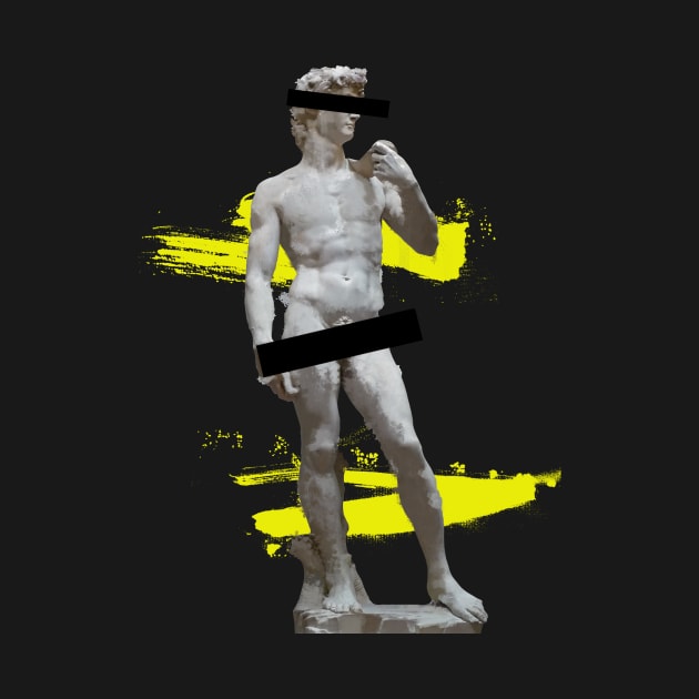 Popart censorship degenerate art - Michelangelo's David painting by Quentin1984