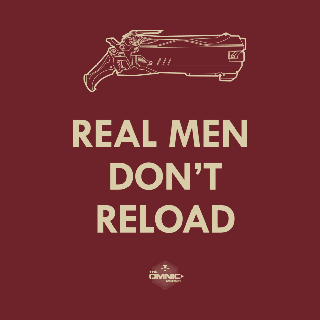 Reaper - Real Men don't reload - Yellow print by omnicpost