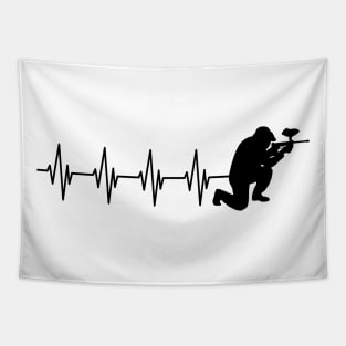 Airsoft Player Heartbeat Tapestry