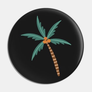 Seaside Coconut Palm Trees Pin