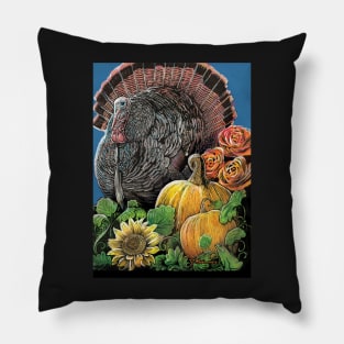 Turkey in the Pumpkin Patch Pillow