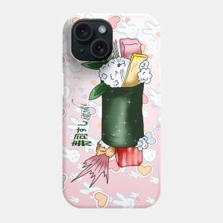 sushi roll cute rabbit rice Phone Case