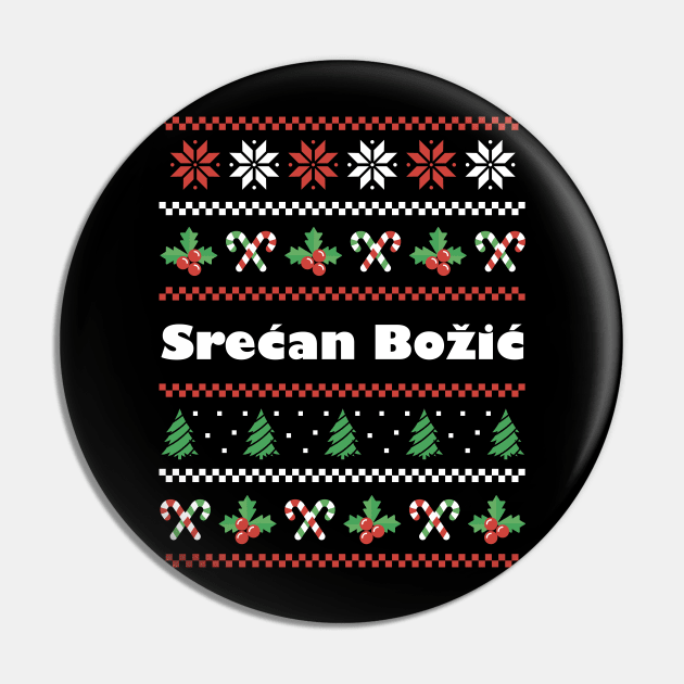 Serbian Christmas Srecan Bozic Pin by SunburstGeo