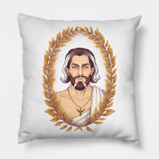 Zeus Olympian God Greek Mythology Wreath Style Pillow