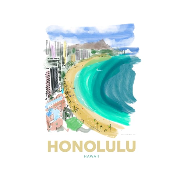 Honolulu Hawaii Art by markvickers41