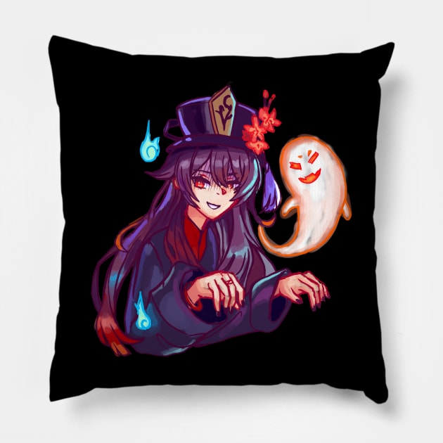 Hu Tao Genshin Impact scary Pillow by craftsanime