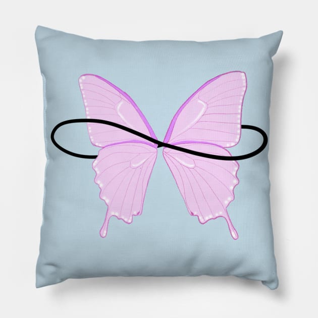 Infant loss butterfly Pillow by Kurakookaburra 