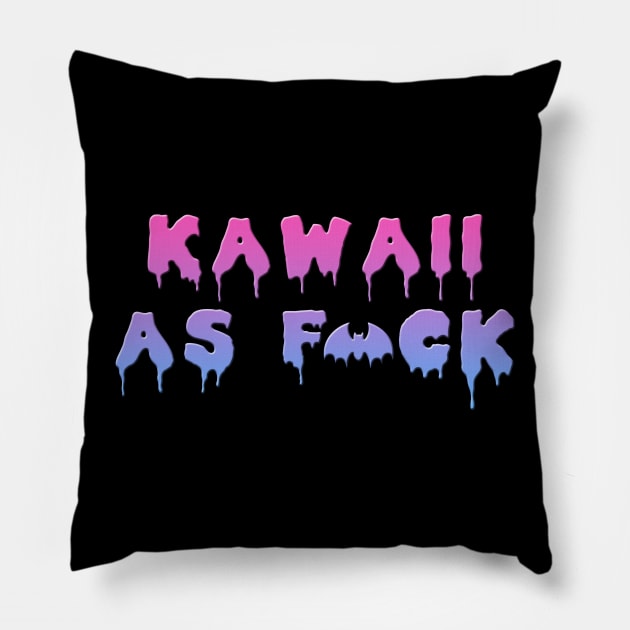 Kawaii AF censored Pillow by HomicidalHugz