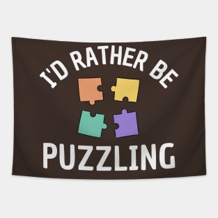 I'd Rather Be Puzzling Tapestry