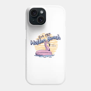 Holden Beach, North Carolina Ocean Float Flamingo Phone Case