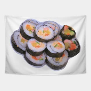 Vegan Sushi Photo Art Tapestry