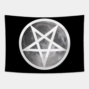 The Moon - Pentagram - Pagan Goddess Tapestry