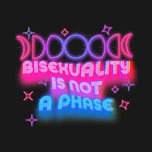 Bisexuality is not a phase - futuristic design T-Shirt