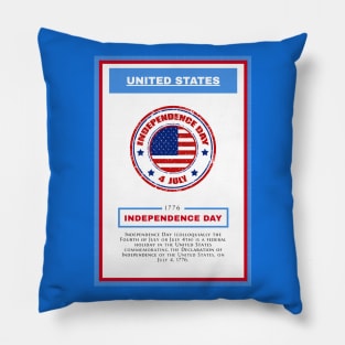 Independence Day - United States - For 4th of july - Print Design Poster - 1706205 Pillow