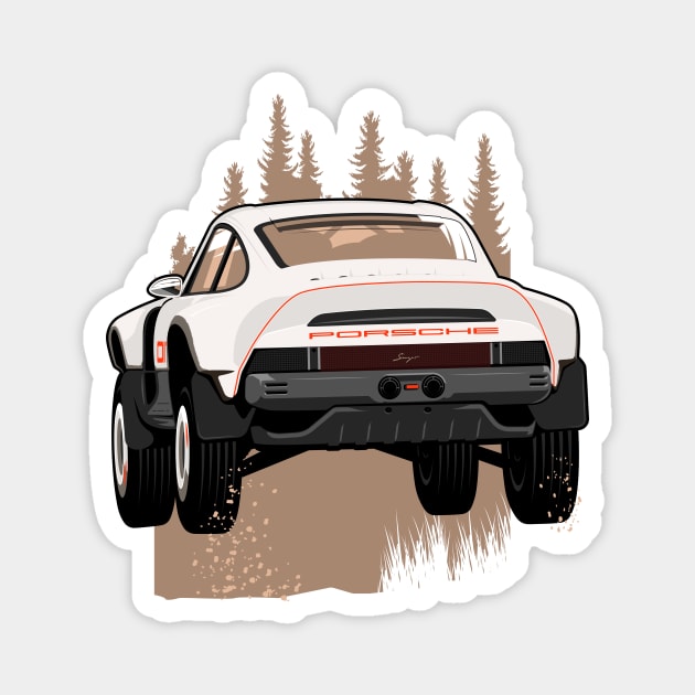 Porsche Singer ACS Safari 911 Magnet by motordoodles