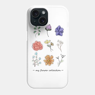 flower collection doodles Phone Case