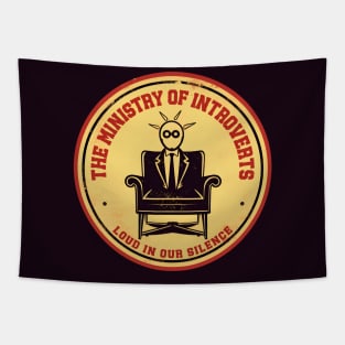 The Ministry Of Introverts. Dystopia strange WTF gift. Tapestry