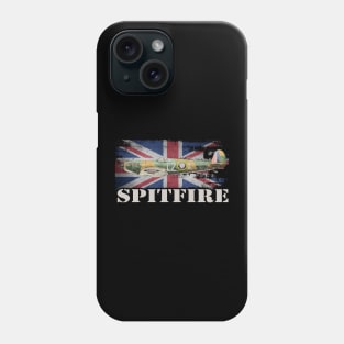 Supermarine Spitfire Fighter Plane Aircraft RAF Plane Union Jack Aeroplane Phone Case