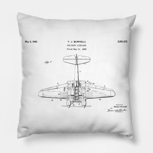 Military Airplane - 1939 Burnelli Patent Drawing - B Pillow