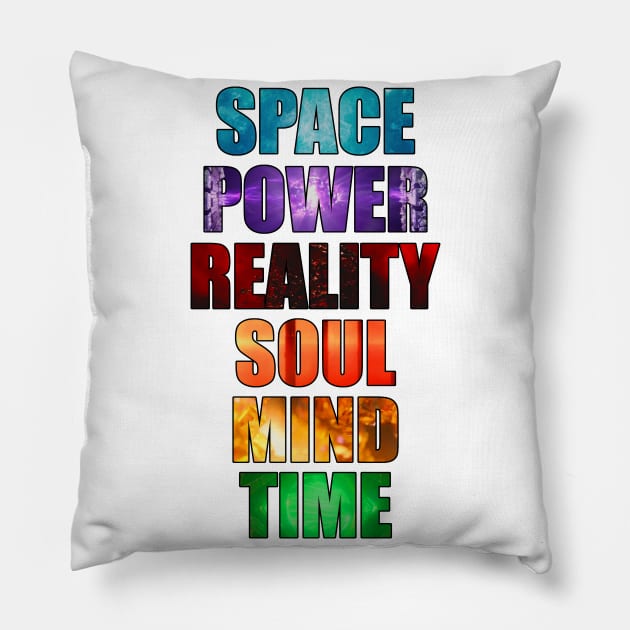 Infinity Stones Pillow by TrevorBrenan