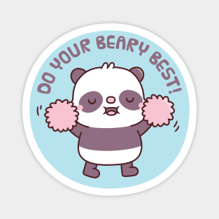 Cute Panda Cheering Do Your Beary Best Pun Magnet