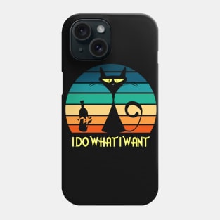 Vintage Do what cat want cat lover cat mom t shirt gift sweater samsung or iphone case coffee mug birtday cat lover foe men and women Phone Case