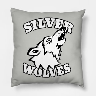 Silver Wolves mascot Pillow