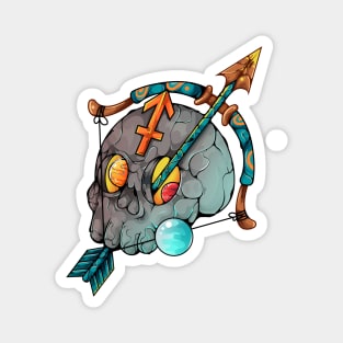 Sagittarius skull Zodiac Magnet