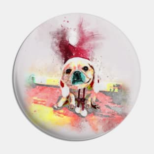 Watercolor Frenchie Bulldog Pin