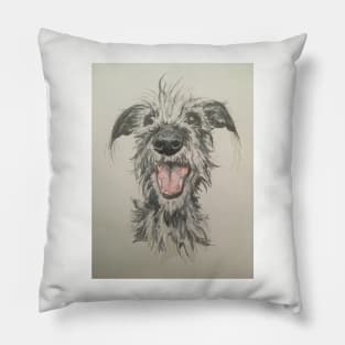 Scruffy Lurcher Pillow