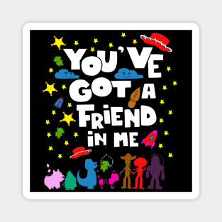 you ve got a friend with me and toys and stars Magnet