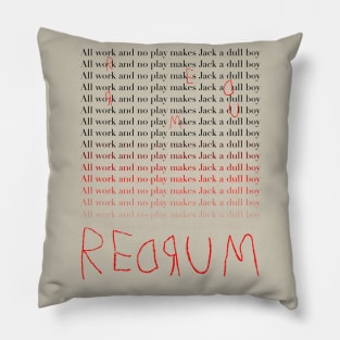 REDRUM in frame Pillow