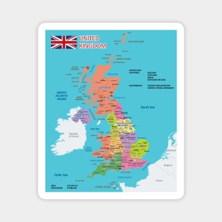 Political map of England Magnet